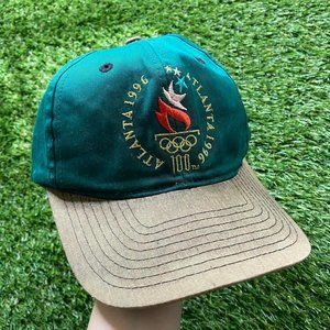 Atlanta 1996 Green Olympic Snap Back Hat